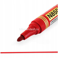 Маркер перманентный красный, пулевидный наконечник, толщина линии 4,2мм N850-BE от магазина "Карандаш"