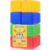 Кубики 16шт. 8см пластик 32х16х16см ПИ000160 от магазина "Карандаш"