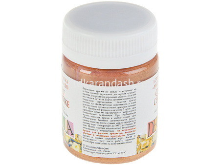 Краска акриловая по стеклу и керамике 50мл бронзовая 4028963 от магазина "Карандаш"