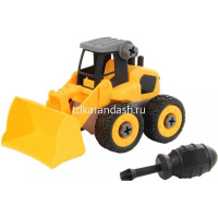 Конструктор "Погрузчик фронтальный" 18х9х10см с отверткой 2084195/998-1A от магазина "Карандаш"