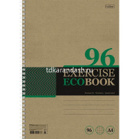Тетрадь А4 96л клетка "Экобук" жесткая подложка на гребне крафт 4 дизайна 066130 от магазина "Карандаш"