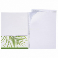 Тетрадь А4 96л без линовки "Nature" на спирали, обложка с карманом, перфорация на отрыв 073917 от магазина "Карандаш"