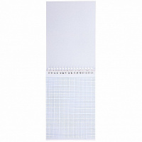 Блокнот А5 80л клетка на спирали, бумвинил металлик мята 80Б5бвВ1гр от магазина "Карандаш"