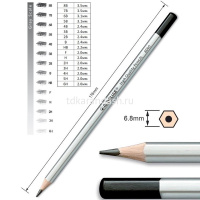 Набор карандашей чернографитных 16шт (8B-6H) картон 43800 от магазина "Карандаш"
