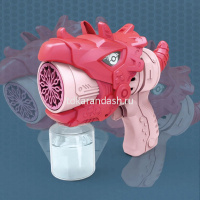 Мыльные пузыри - пистолет "Динозавр" электрический, 12 отверстий 18х18см ассорти PQ2395 от магазина "Карандаш"