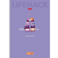 Тетрадь А4 96л клетка "Смекалки" жесткая подложка на гребне 4 дизайна 066119 от магазина "Карандаш"