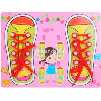 Шнуровка "Ботинки" 30х22см дерево/текстиль, 2 вида Y4509-16/11367-24 от магазина "Карандаш"