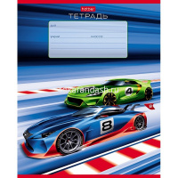 Тетрадь А5 12л косая линия "Я люблю скорость" на скобе 5 дизайнов 080075 от магазина "Карандаш"