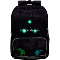 Рюкзак 27,5х39х15см, 800гр, 1 отделение, 4 кармана, черный с обвесом RAn-589-1 от магазина "Карандаш"