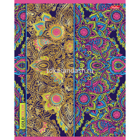 Тетрадь А5 48л клетка "Gold color" на скобе 3D фольга матовая ламинация 5 дизайнов 049008 от магазина "Карандаш"