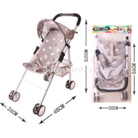 Коляска для куклы 48х26х52см сидячая с козырьком металл Y23108103 от магазина "Карандаш"