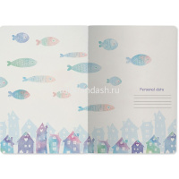 Тетрадь А5 40л клетка "Fish flying high" прошитый блок матовая ламинация 7-40-001/54 от магазина "Карандаш"