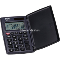 Калькулятор 8 разрядов 108x65x14мм с крышкой, серый E39219 от магазина "Карандаш"