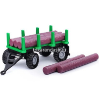 Трактор с прицепом "Фермер №2" на батарейках, пластик 29х8х8см (свет, звук) 550-10P от магазина "Карандаш"