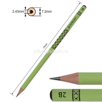 Карандаш чернографитный "Acmeliae" 2В, круглый корпус дерево ассорти 43518 EAN от магазина "Карандаш"