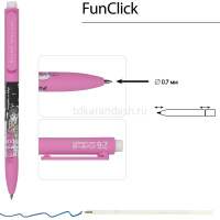 Ручка шариковая "FunClick. Manga Anime. City" 0,7мм синяя, автомат, корпус Soft Touch 3 вида 20-0297 от магазина "Карандаш"