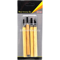 Набор резцов 4шт 14см металл/дерево Y7962-18 от магазина "Карандаш"