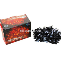 Эл/гирлянда 180 цветных диодов, черный провод 13м, 8 режимов с соединителем Y8752-19 от магазина "Карандаш"