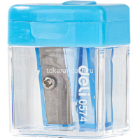 Точилка 1 отв. "Deli" с контейнером, пластик, цвет ассорти Е0574 от магазина "Карандаш"