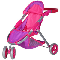 Коляска для куклы 60х39х62см сидячая, с корзинкой, металл JB0600152 от магазина "Карандаш"