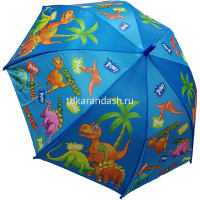 Зонт детский 67см (д.83см) "Динозавры" 3 вида, автомат, со свистком 2039-586 от магазина "Карандаш"