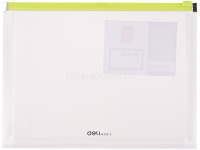 Папка на молнии А4 0,18мм прозрачная с расширением, 4 цвета молнии Е38975 от магазина "Карандаш"