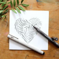 Ручка-кисть капиллярная "PINBR-200" темно-серая 161093 от магазина "Карандаш"