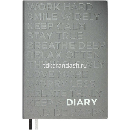 Ежедневник недатированный А5 "Escalada" 320стр., серый металлик, искусственная кожа софт-тач 63994