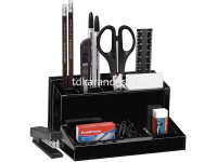 Набор настольный "Лидер" 11х19х13см 13 предметов, пластик, черный ЕК97 от магазина "Карандаш"