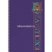Тетрадь А4 96л клетка "Animals crest" на спирали 3D фольга матовая ламинация 4 дизайна 077568 от магазина "Карандаш"