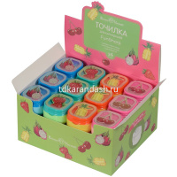 Точилка 2 отв. "Корзинка с ягодками" с контейнером, пластик, 4 вида 35-0043 от магазина "Карандаш"