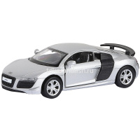 Машина "Audi R8 GT" серебро, инерционная, металл 17,5см (свет, звук, откр.двери) JB1200138 от магазина "Карандаш"