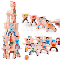 Игра настольная "Акробаты" 16 элементов + 2 мяча, пластик 2000294/1688 от магазина "Карандаш"