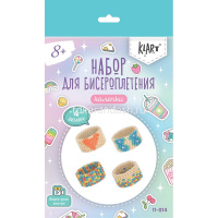 Набор для бисероплетения "Браслет. Котики" 3см (бисер, нить, иглы, карабин) 11-014 от магазина "Карандаш"