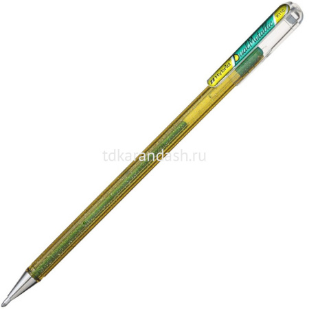 Ручка гелевая "Hybrid Dual Metallic" 1,0мм желтый+зеленый металлик, чернила "хамелеон" K110-DDGX