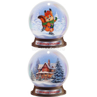 Подвеска с предсказанием "Снежный шар" 100х85мм под скретч слоем, картон НУ-5971 от магазина "Карандаш"