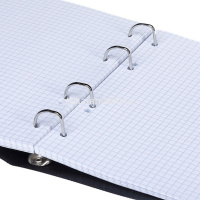 Тетрадь на кольцах А5 120л клетка "Velvet. Черная" пластиковая обложка на резинке 081582 от магазина "Карандаш"