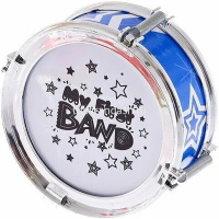 Барабан 18,5х8,5см с палочками и ремнем, пластик/металл, 2 цвета 11063-24 от магазина "Карандаш"