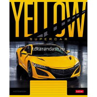 Тетрадь А5 18л клетка "YELLOWsupercar" на скобе 5 дизайнов 18Т5В1 от магазина "Карандаш"