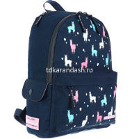 Рюкзак "Сказочная лама" 40х30х17см, 600гр, 1 отделение, 3 кармана, синий 12-003-069/02 от магазина "Карандаш"