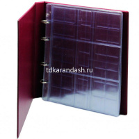 Папка на 4-х кольцах А5(23,5*25см) 30мм бордовая пвх 2115.К-203 от магазина "Карандаш"