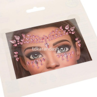 Наклейки Стразы для лица "Милая леди" 15х15см 100184-UNI-ML от магазина "Карандаш"