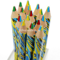 Карандаш многоцветный "Эбру" 4 цвета, шестигранный, утолщенный корпус, дерево 11762-24 от магазина "Карандаш"