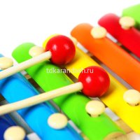 Металлофон "Божья коровка" 34х14см дерево/металл Y6201-17 от магазина "Карандаш"