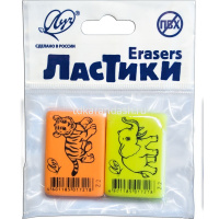 Набор ластиков "ZOO" 2шт. 35х25х8мм прямоугольные, ассорти 31С 2006-08 от магазина "Карандаш"