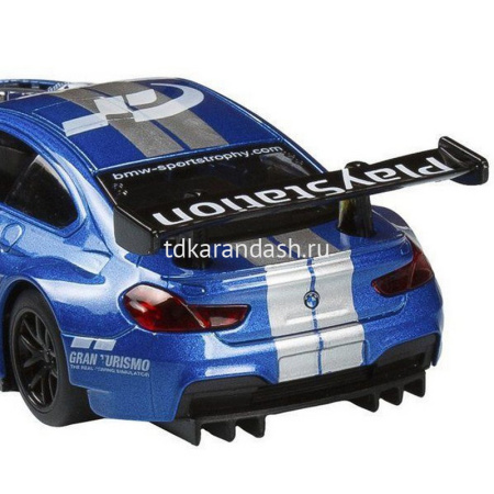 Машина "BMW M6" синий, инерционная, металл 17,5см (свет, звук, откр.двери) JB1251212 от магазина "Карандаш"