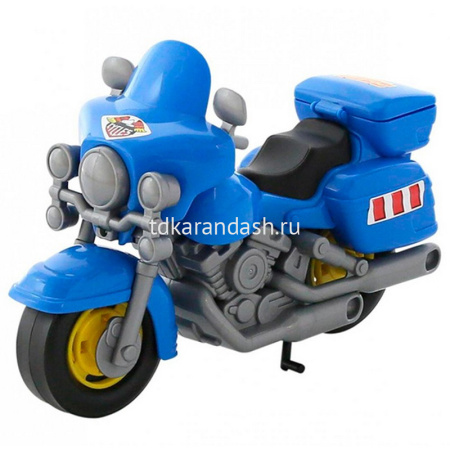 Мотоцикл "Харлей" гоночный, пластик 28х12х18см полицейский 8947