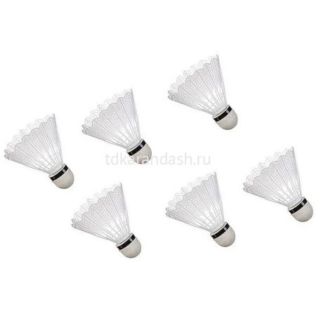 Набор воланчиков для бадминтона, пластик, 6шт, в пакете 2039-19 от магазина "Карандаш"