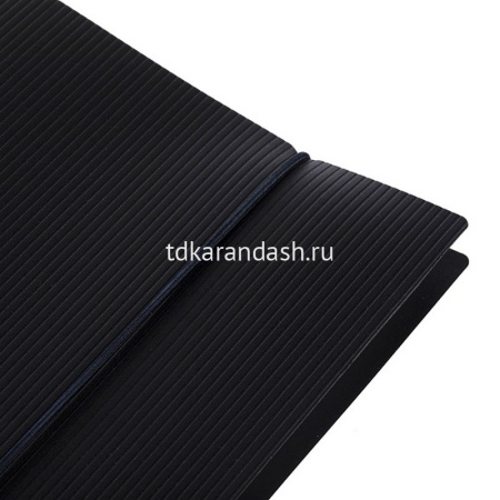 Тетрадь на кольцах А5 120л клетка "Velvet. Черная" пластиковая обложка на резинке 081582 от магазина "Карандаш"