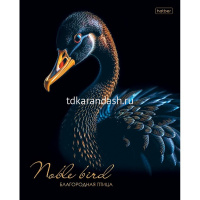 Тетрадь А5 48л клетка "Благородные птицы" на скобе 3D фольга матовая ламинация 5 дизайнов 085232 от магазина "Карандаш"